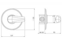 Amestecator dus Ferro, Metalia 57, crom